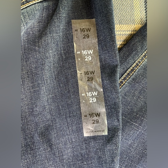 Silver Jeans Co. Suki Mid-rise Straight Leg Jeans Indigo Size 16 - Picture 4 of 13